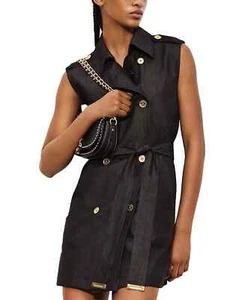 MICHAEL Michael Kors Chambray Trenchcoat Dress MSRP $195 - Picture 1 of 5