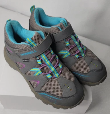 Merrell  Hilltop Mid Quick Hiking Gray Blue Shoe Girl Size 4 M women 6 MY55628 - Image 1 of 4