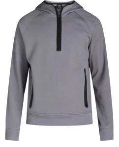 Athletic Works Men's Grid Tech Fleece Quarter Zip Pullover Hoodie, 2XL NWT - Picture 1 of 12