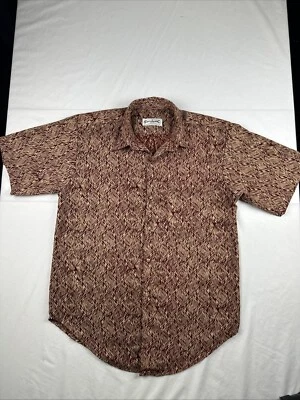 Camisa vintage Euro Chic manga corta abotonada para hombre mediana años 60 abstracta usada en excelente estado Foto 1 de 4
