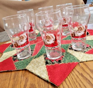 Vintage Cola Sammlerstück Weihnachtsmann Weihnachten 12 Oz Glockenform Trinkgläser ~ 6 - Bild 1 von 5