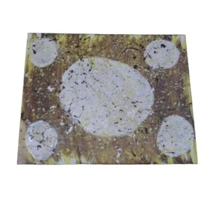 Original Abstract Painting 8 x 10 in on Canvas Colors White Brown Yellow & More - Picture 1 of 8