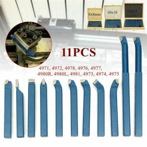 11Pcs Mini Metal Lathe Tool Set Carbide Cutting Turning Boring Metalworking - Picture 1 of 9