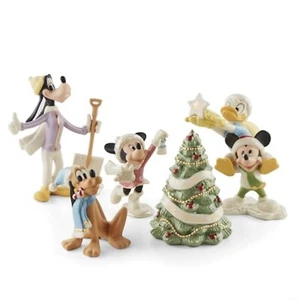 Lenox 897079 Disney Winter Fun 5-Piece Figurine Set - Picture 1 of 9