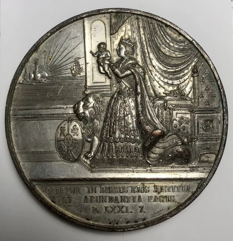 Spain 1857 Proclamation Medal, Commemorative to the born of king Alfonso Cover