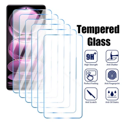 Tempered Glass Screen Protector For Xiaomi Redmi Note 13 12 11 Pro 10 Film - Image 1 of 4