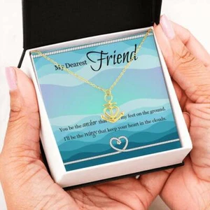 Collana Ancora Amicizia Regalo Al Mio Carissimo Amico|Messaggio Regalo Personalizzato - Foto 1 di 11