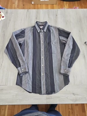 Vtg Boston Athletic Club Black & Grays Long Sleeve Button Down Shirt S  M ?? - Image 1 of 4