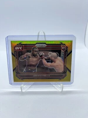 2023 UFC Prizm Jeremiah Wells GOLD PRIZM UFC 04/10 #44 TRUE GOLD SSP - Image 1 of 2