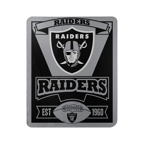 Northwest NFL Unisex-Adult Fleece Throw Blanket Las Vegas Raiders 50" x 60" Cover