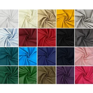 Washed Cotton Canvas Fabric Plain 100% Cotton 60" - 150cm Wide Material - Picture 1 of 21