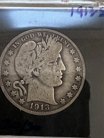 1913-S Barber 1/2 Dollar Cover