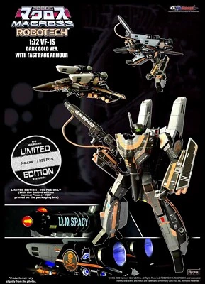 New KitzConcept Macross Robotech 1/72 VF-1S Dark Gold Ver with Fast Pack Armour - Image 1 of 3