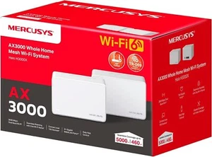 Mercusys Halo H3000X 2-Pack WLAN-Router 6 Mesh AX3000 Dualband 420 m² 3x Gigabit - Bild 1 von 6