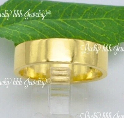 11.50 grams 24k  Solid Yellow Gold custom Handmade flat band ring Any size 5-12 - Image 1 of 4