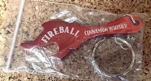 6 Fireball Cinnamon Whisky Schlüsselanhänger Posten Flaschenöffner NEU - Bild 1 von 1