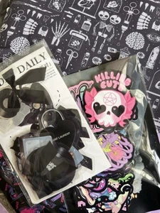 Goth Pastel Baphomet Stationery 200 Sticker Kit Vinyl Scrapbook Huge Lot - Picture 1 of 13