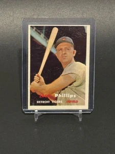 1957 Topps #307 Jack Phillips Detroit Tigers - Foto 1 di 2