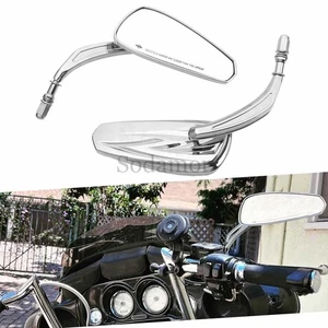 Chrome Side Rear View Mirrors For Harley Touring Softail Sportster Iron 1982-up - Bild 1 von 23