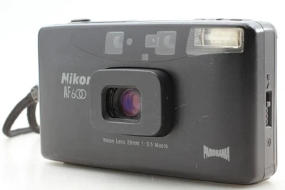 [Near MINT] Nikon AF600 Panorama 35mm Point & Shoot Film Camera Black From JAPAN - Image 1 of 4