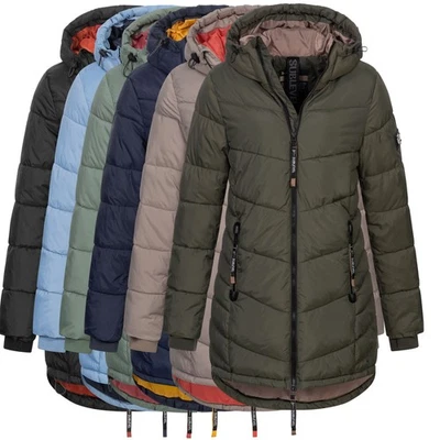 Sublevel Damen Winter Jacke Mantel Parka Steppjacke Steppmantel Wintermantel