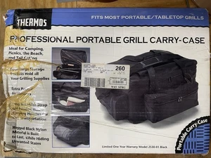 Thermos Portable Bbq Grill Camping Stove Carry Case With Tank & Accessory Store - Picture 1 of 10