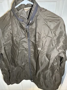 Vintage HANG TEN Medium Hooded Windbreaker Jacket MADE IN CALIFORNIA, USA Brown - Picture 1 of 9