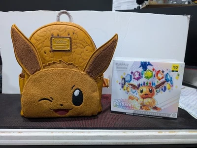 Pacchetto di Eevee Loungefly nuove con scatola sigillate Evoluzioni Prismatiche ETB e nuove con etichette - Immagine 1 di 4