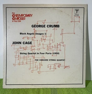 George Crumb-Black Angels, John Cage-String Quartet in 4 Parts LP, Excellent+ - Picture 1 of 4