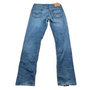 Levi’s 504 Jeans Mens 33x34 Blue Denim Light Wash Straight Leg Regular Fit - Picture 1 of 11