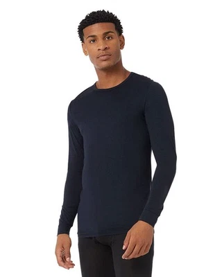 Men's Lightweight Baselayer Crew Top | Long Sleeve | Form Fitting | 4-Way Str... - Image 1 of 4