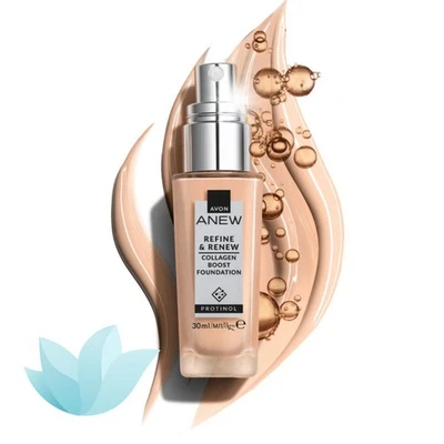 Avon Anew Refine & Renew Collagen Boost Foundation SPF30 | Worldwide Shipping  - Image 1 of 4