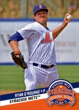 2019 Syracuse Mets Choice 17 Ryan O'Rourke Worcester Massachusetts Baseball Card