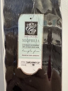 Hair Couture Neophilia Premium Human Remy Tape On Extensions 22" Length 1B Color - Picture 1 of 3