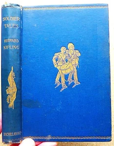 1896 1st ed SOLDIER TALES Rudyard Kipling illust 21 plates by Hartrick HB VG GAE - Picture 1 of 5