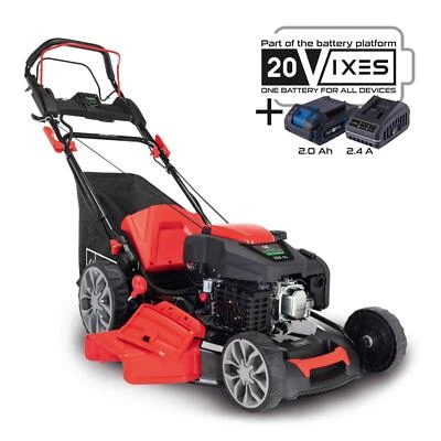 Selbstfahrender Benzin-Rasenmaher Elektrostart 225cc 56cm Scheppach ms225-56e - Bild 1 von 4