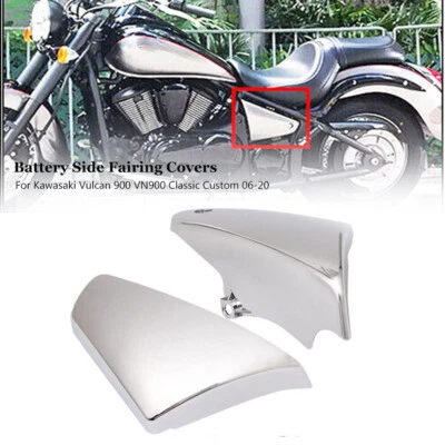 Battery Side Fairing Covers For Kawasaki Vulcan 900 VN900 Classic Custom 06-2020 Foto 1 de 4