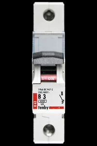 TENBY 3 AMP CURVE B 6kA MCB CIRCUIT BREAKER B63 - Picture 1 of 6