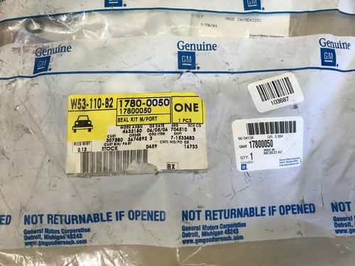 NOS GENUINE GM MULTI-PORT FUEL INJECTION INJECTOR SEAL KIT 17800050 | eBay