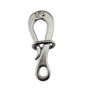 Boat 316 Stainless Steel 100mm Liferaft Quick Release Hook & Eye with Ferrule - Picture 1 of 6