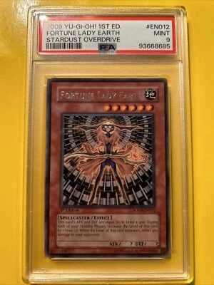 YuGiOh FORTUNE LADY EARTH #SOVR-EN012🔥PSA 9 MINT🔥1st EDITION-2009 RARE 💫POP 1 - Image 1 of 4
