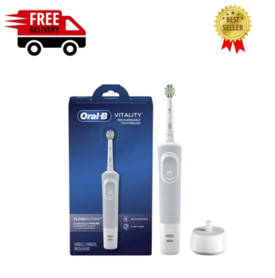 Escova de dentes elétrica recarregável Oral-B Vitality FlossAction, alimentada pela Braun - Imagem 1 de 4