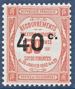 SUPERBE TIMBRE TAXE N° 50 NEUF XX GOMME ORIGINALE TTB - Photo 1/1