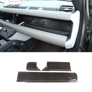 Real Carbon fiber Dashboard Wordmark Panel Trim For Land Rover Defender 2020-23 - Picture 1 of 15