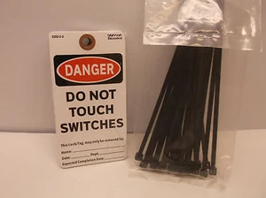 Etiqueta de peligro Electromark 5203-C-2 5-3/4 x 3 pulgadas cartulina PK25 - Imagen 1 de 3