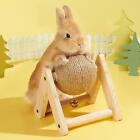 Rabbit Scratching Ball Wooden Rack Durable for Rabbits Small Animals Ferrets