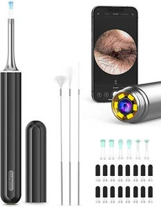 Limpiador de eliminación de cera de oído, 1080P 8MP HD cámara de oído para iPhone, iPad, teléfonos Android - Imagen 1 de 6