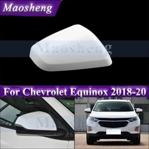 White Right Rearview Door Mirror Cover Shell Cap For Chevrolet Equinox 2018-2020 - Picture 1 of 8