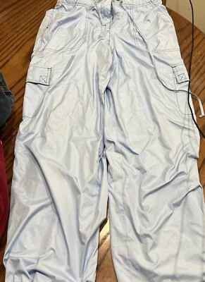 Calça corta-vento azul Catalina forrada de jersey com zíper feminina tamanho médio 8/10 - Imagem 1 de 4