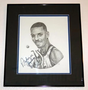 ANFERNEE "PENNY" HARDAWAY AUTHENTIC AUTOGRAPHED MATTED & FRAMED LITHO WITH COA - Picture 1 of 6